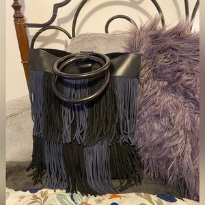 ANTHROPOLOGIE | O Ring Fringe Handbag Purse